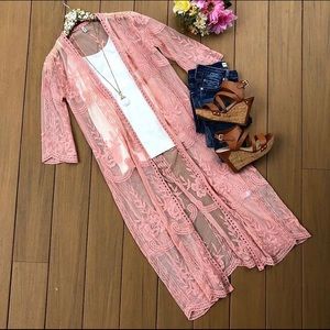 Rose Lace Duster